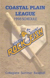 1998 Rocky Mount Rockfish Schedule  Papa Johns Pizza