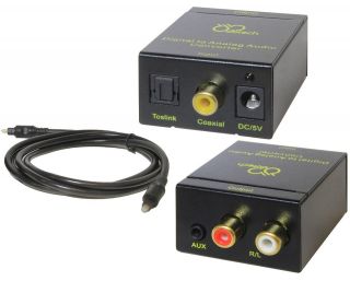   Optical Toslink or SPDIF Coax to Analog L/R RCA Audio Converter