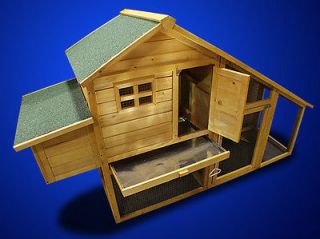   All in One Chicken Coop Rabbit Hutch Nest Box Hen House Poultry Cage