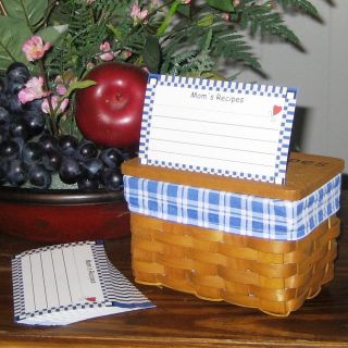 MOM WOODEN RECIPE BOX 50 CARDS New Fast Free US Shipping