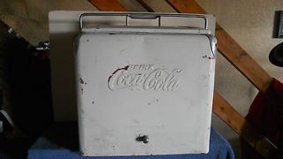 Vintage Coca Cola White Ice Chest By Progress Refrigerator Co.