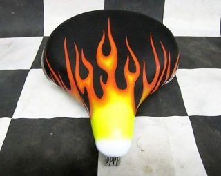 FLAMED Rat Rod BICYCLE SEAT fits some Schwinn Huffy Murray 