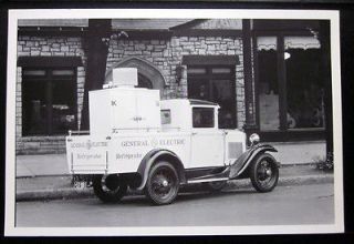 CONTEMPORARY LITHO GENERAL ELECTRIC REFRIGERATOR PICK UP TRUCK 1930S