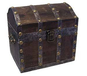 PIRATE CHEST WOODEN TRUNK 10 NEW