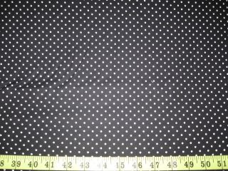   Tea Sandy Lynam Clough Quilt Fabric 1/2 yard White Polka Dots Black