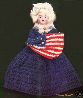 Crochet Doll BETSY ROSS AMERICAN FLAG Clothes PATTERN 7