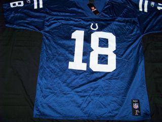 Reebok Mens Indianapolis Colts #18 Peyton Manning Jersey NWT