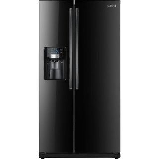 black side by side refrigerator in Refrigerators