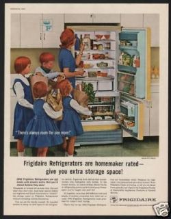 1962 FRIGIDAIRE REFRIGERATORS Vintage Print Ad