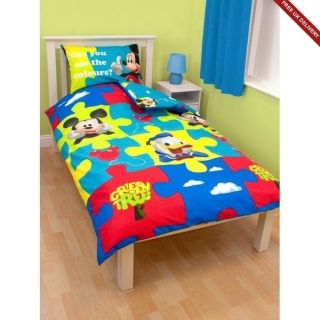 Free PnP) Mickey Mouse Reversible Quilt Duvet Cover