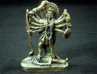   Kali dark mother goddess brass figurine statue new 1.75 X 2.5 C 46