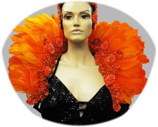 Da NeeNa B1 Las Vegas Showgirl Drag Queen Stage Party Costume Feather 