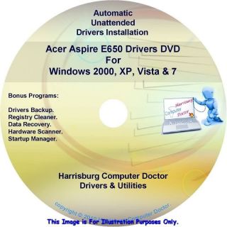 Acer Aspire E650 Drivers Restore Disc Disk DVD