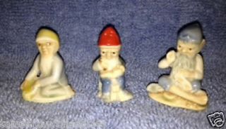 Wade Whimsie Lot of 3 Gnome Elf Leprechaun Figurines