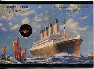 Cult Stuff RMS Titanic Artifact Card RMS O Wood From Olympics Grand 
