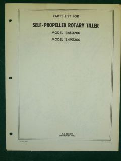 AMF WESTERN TOOL ROTARY TILLER PARTS MANUAL 13480200 &
