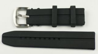 Silicon rubber divers watch strap GOOD QUALITY 22mm 24mm Black 