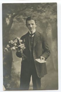 Edwardian Male Man Letter Glamour Fantasy Charming original 1910s 