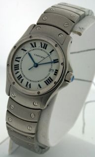 Cartier Cougar Ronde RARE Stainless Steel 30mm ladies watch.