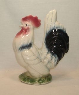 ROYAL COPLEY Pottery WHITE Chicken ROOSTER Figurine