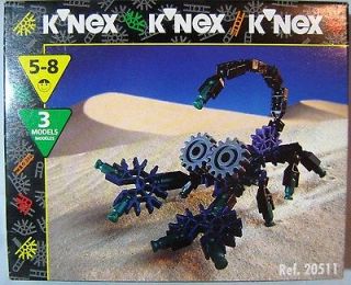 NEX KNEX # 20511 SCORPION 3 MODELS 56 PIECES 1996 MISB NEW RARE
