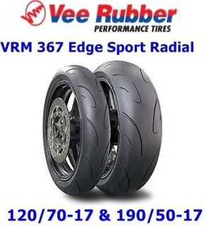 VEE RUBBER EDGE 120 70 17 & 190 50 17 Motorcycle Tires