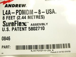 ANDREW F4A PDMDM 8 USA SUREFLEX ASSEMBLY CABLE 8FT  NEW
