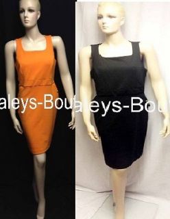 New Andrea Jovine Dresses Sz 4, 10 Orange Black Sleeveless Dress 
