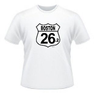 Marathon running shirt with City and Route 26.2 design