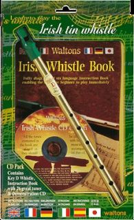 WALTONS IRISH TIN WHISTLE TRIPLE   D WHISTLE + BOOK + CD NEW 1514