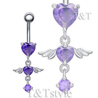 angel belly button rings