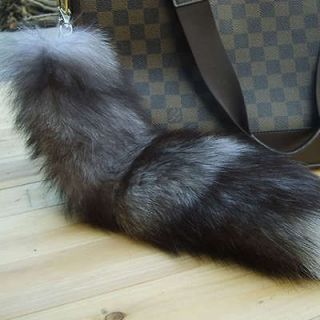 faux Fox Fur Tail Key chain Tassel Bag Charm Handbag Pendant Accessory 