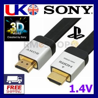 OFFICIAL SONY HDMI 1.4v Cable 2M HD PS3 3D 2160P BLACK UK