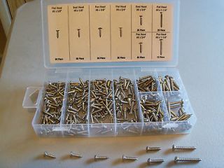 Stainless Steel Screws 320 piece, 8 sizes and storage container 