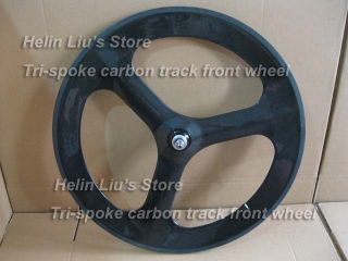 700C Tri spoke carbon wheels /70mm tubular tri spoke front wheel only