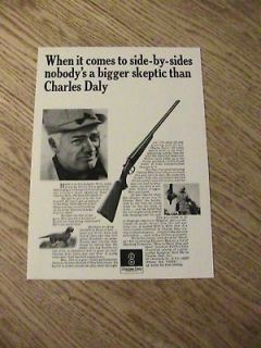 60S CHARLES DALY ADVERTISEMENT SHOTGUN AD SIDE BY SIDE