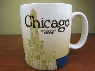 NWT 2009 Starbucks Chicago 16 oz Global Icon Series Coffee Tea Mug
