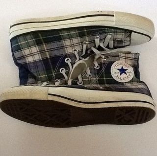 Vintage Converse Chuck Taylor All Stars 7 Plaid Sneakers High Tops 