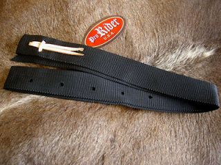 Black Heavy Nylon Web Cinch Tie Strap Western Saddle w/ holes Tack