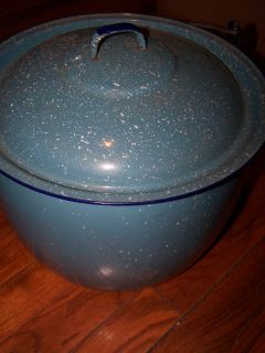   Speckled Blue Enamel Granite Cookware Chamber Stock Pot 11 x 12