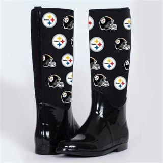 Pittsburgh Steelers Womens Enthusiast II Rain Boots By Cuce Shoes
