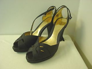 FIONI Black 3.75 Heeled Ankle Strap Sandals Heels size 8.5 8 1/2