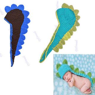 New Cute Newborn Baby Beanie Child kids Dinosaur Crochet Handmade Knit 
