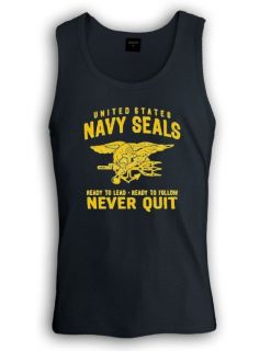 United States Navy Seals Singlet never quit lead follow shirt army 