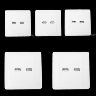 pcs USB Dual Ports Wall Plate Coupler Outlet Socket Adapter for 