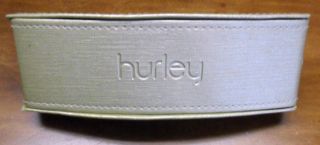 Hurley Sunglasses Glasses Case Gold Tone Hard Case Side Opening Snap 