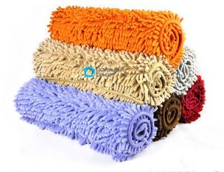   Fiber Bath Mat Soft Plush Rug Carpet anti slip Absorbent Latex Back