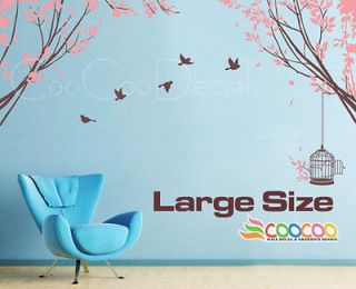 Wall Decor Decal Sticker Mural BIG tree spring leaves 2 LARGE SIZE 51 