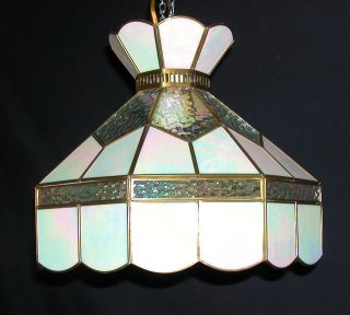   Tiffany Style Stained Glass Hanging Lamp Light Fixture #62 Swag Style
