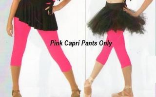 SLASH Pink Capri Pants ONLY Jazz Tap Ice Skating Acro Dance Costume 